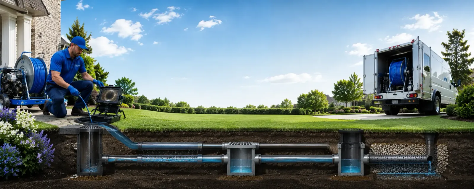 Outdoor drain cleaning information for George, IA
